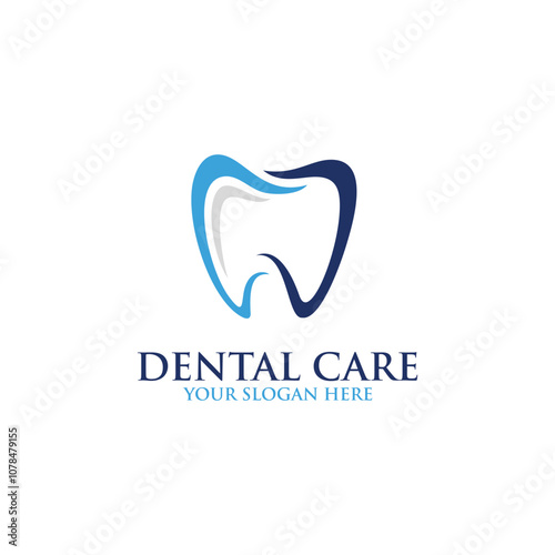 Tooth dental logo template vector illustration