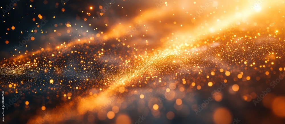 Abstract gold glitter and bokeh lights background. Abstract gold glitter and bokeh lights background.