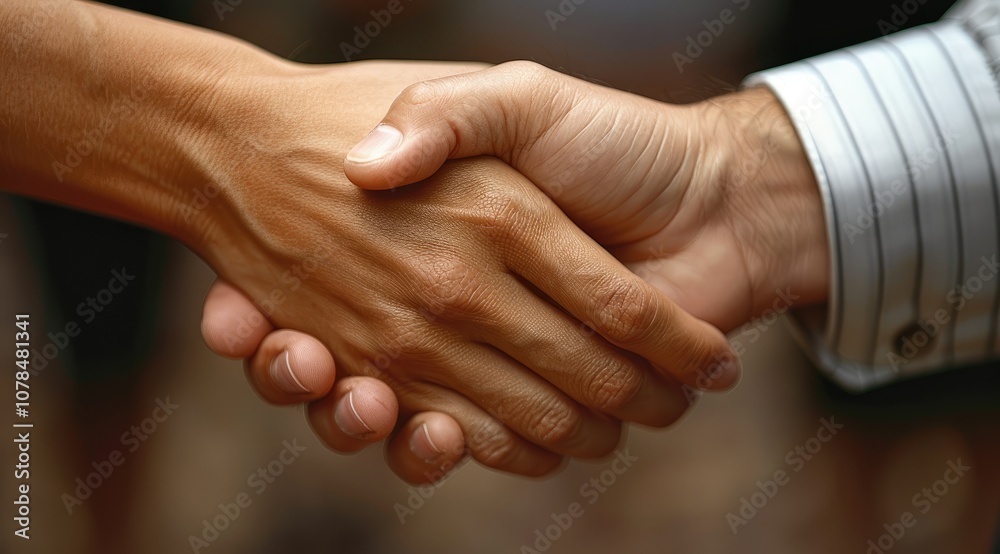 A handshake between two people, symbolizing agreement and partnership. A handshake between two people, symbolizing agreement and partnership.