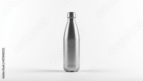 Clean and simple branded aluminium water bottles mockup, ideal for displaying corporate logos.