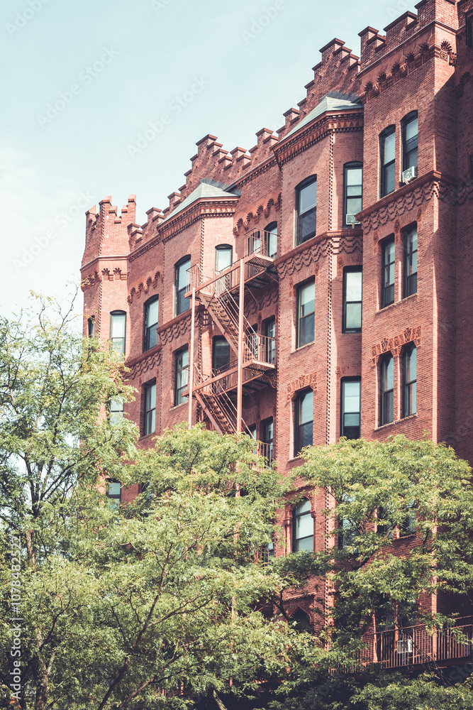 Fototapeta premium historical apartments in Boston
