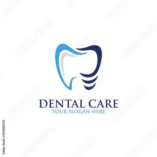 Tooth dental logo template vector illustration