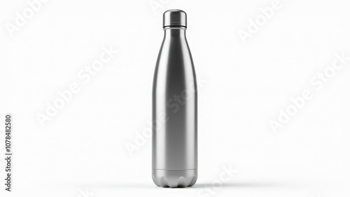 Elegant printed aluminium water bottles mockup, showcasing a clean finish for promotional use.