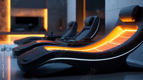 Futuristic Lounge Chairs with Illuminated Design