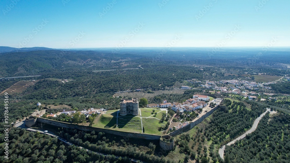 Aerial view from Evoramonte castle Aerial view from Evoramonte castle