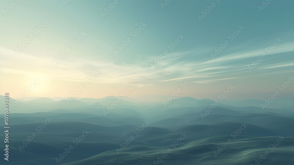 Fototapeta premium Simple background featuring a cinematic panorama AI generated illustration