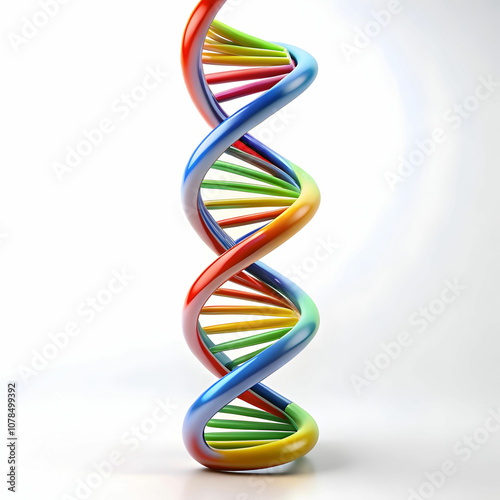 A small 3D model of a DNA strand