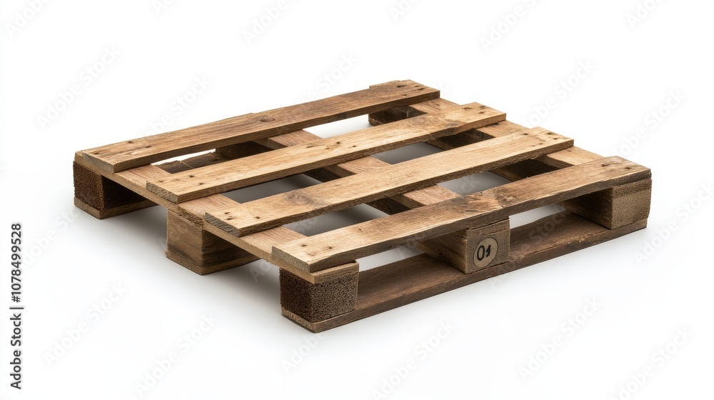 Wooden Pallet with Numbered Label