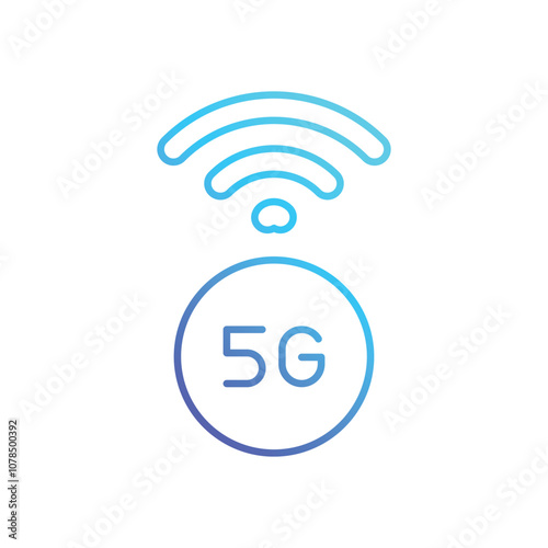 5g Signel vector icon photo