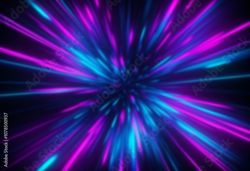 Abstract Neon Motion Blurred Background. Made with Generative AI Technology