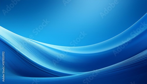 smooth blue curve design blending with blurred lines creates a light blue gradient abstract banner background with ample copy space image