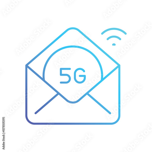 5g Mail vector icon