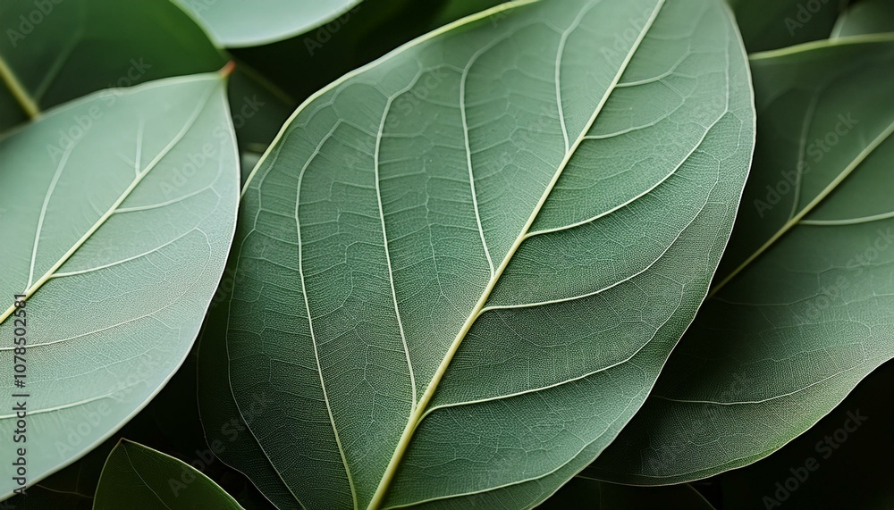 Fototapeta premium close up macro photo of eucalyptus leaves