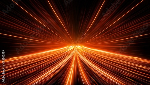 orange neon lines with light effect