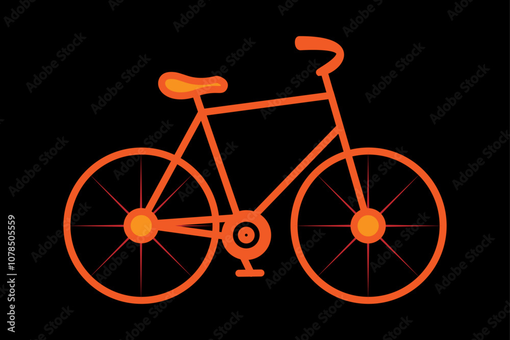 Fototapeta premium Vector drawing of a vintage retro cycle