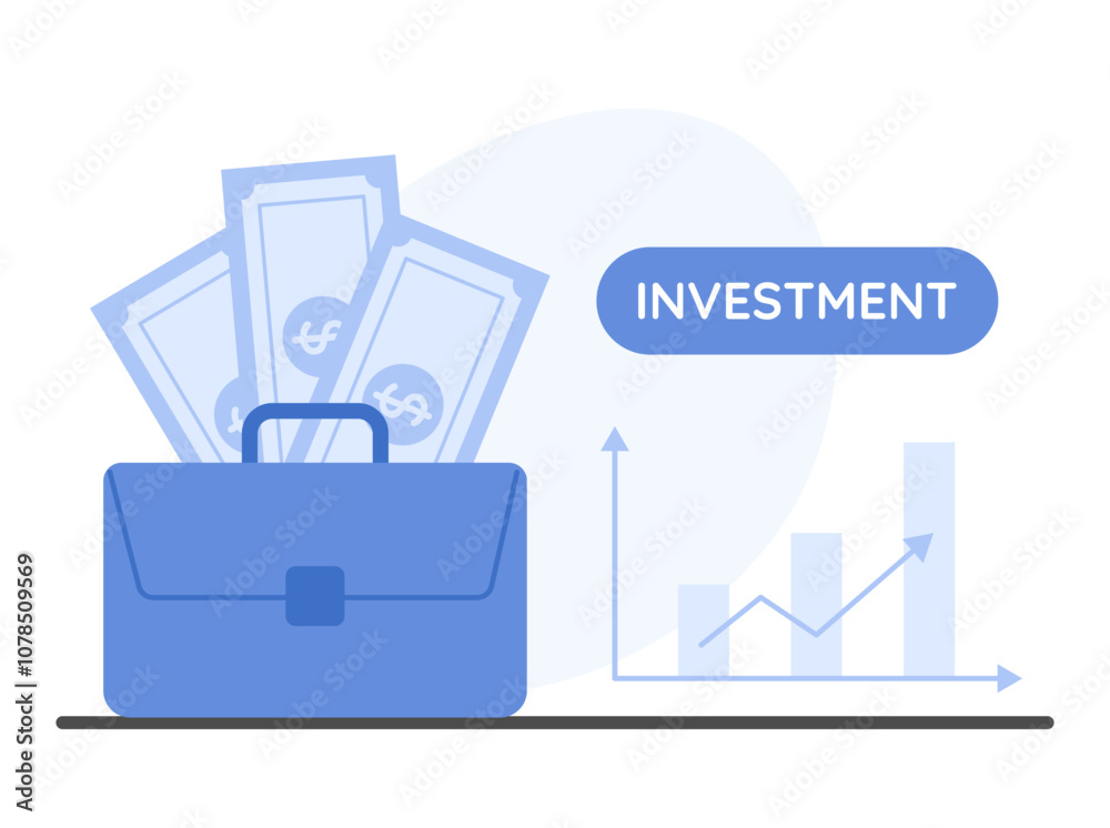 Tax calculation and financial planning. Briefcase with tax form, calendar, and chart indicating profit growth Tax calculation and financial planning. Briefcase with tax form, calendar, and chart indicating profit growth