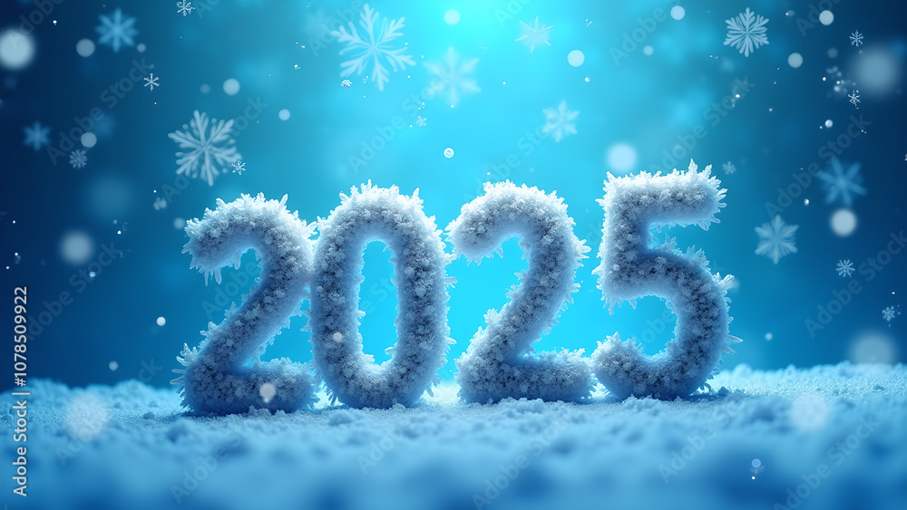 Snowy 2025 new year design, perfect for greetings cards, website banners, and social media posts Snowy 2025 new year design, perfect for greetings cards, website banners, and social media posts