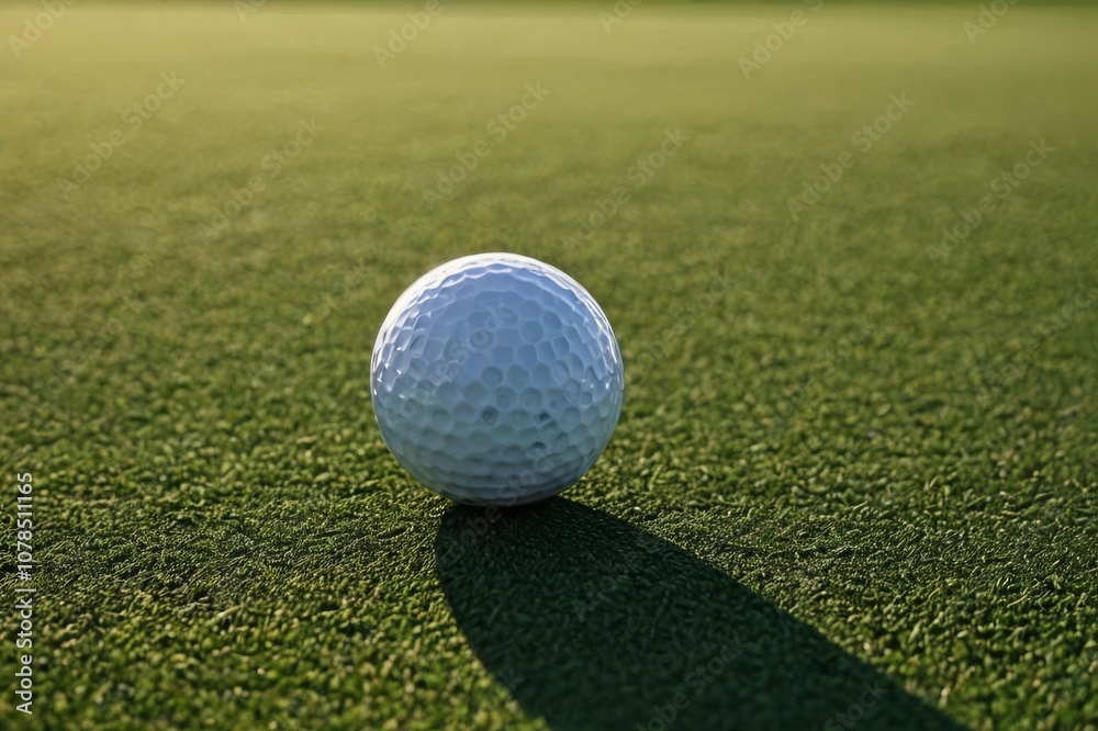 Pelota de golf sobre césped 