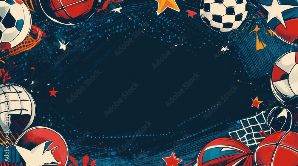 Fototapeta premium Sports Background Illustration
