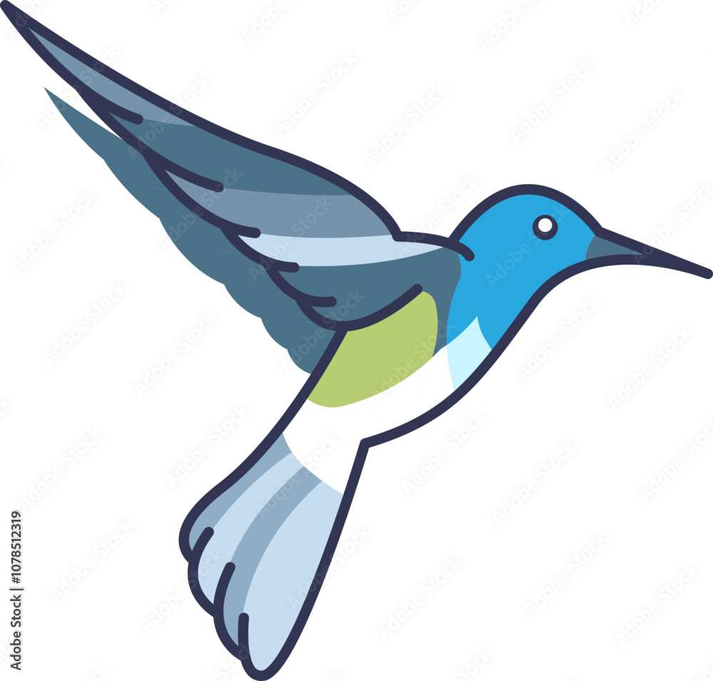 Illustration of a colorful hummingbird in flight, symbolizing agility and beauty. Illustration of a colorful hummingbird in flight, symbolizing agility and beauty.