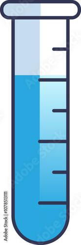 Illustration of a test tube with water, symbolizing measurement and data collection.