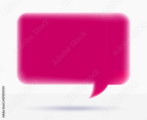 3D speech bubble for design project isolated on white background. Chat icon, chatting box, message box vector