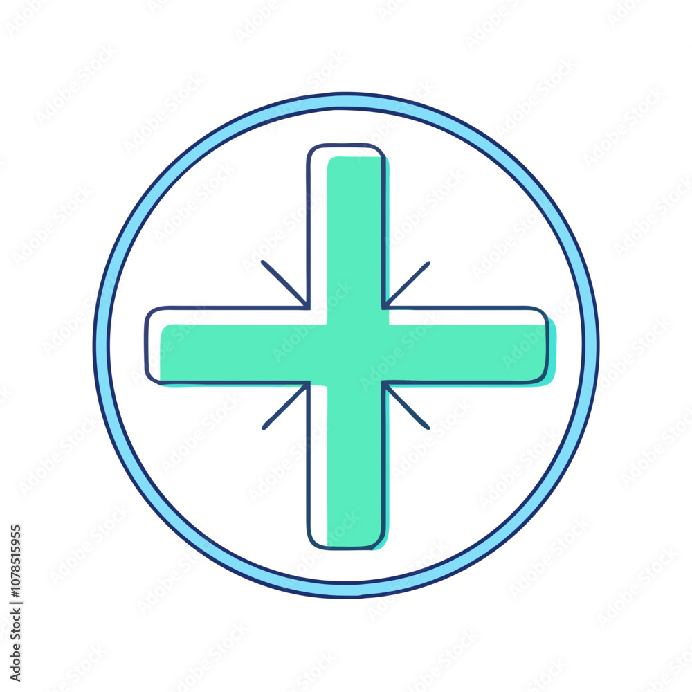 Fototapeta premium Cross vector art, flat illustration Cross icon