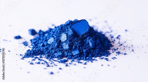 Vivid Blue Pigment: A Captivating Close-Up of Crushed Color
