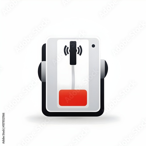 A centered, bold emergency phone icon with a handset symbol on a transparent background, symbolizing immediate contact for emergencies with a clear, modern design.