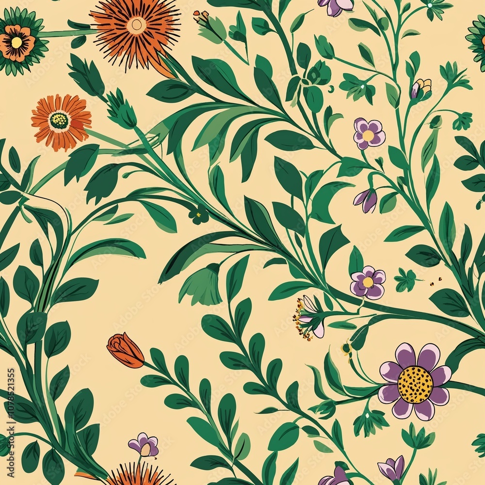 Green Stock flower pattern design illustration on plain background seamless wallpaper print Green Stock flower pattern design illustration on plain background seamless wallpaper print