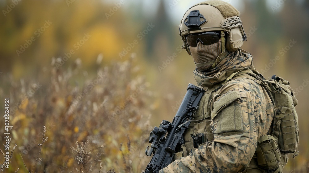 Special forces soldier full gear helmets and mask modern technology background wallpaper AI generated image Special forces soldier full gear helmets and mask modern technology background wallpaper AI generated image