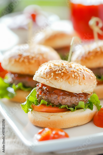 Mini burgers as Superbowl Sunday food