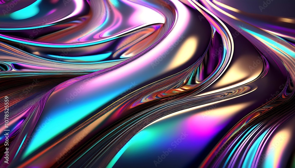 Holographic effect with metallic touch Holographic effect with metallic touch
