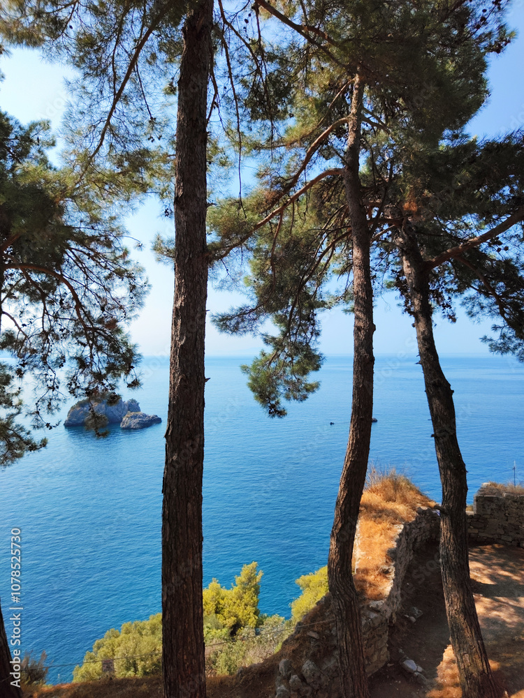 Parga town on the seashore of Ionian Sea, Greece Parga town on the seashore of Ionian Sea, Greece