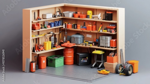 Wallpaper Mural Organized Workshop Storage Torontodigital.ca