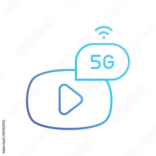 5k Video vector icon