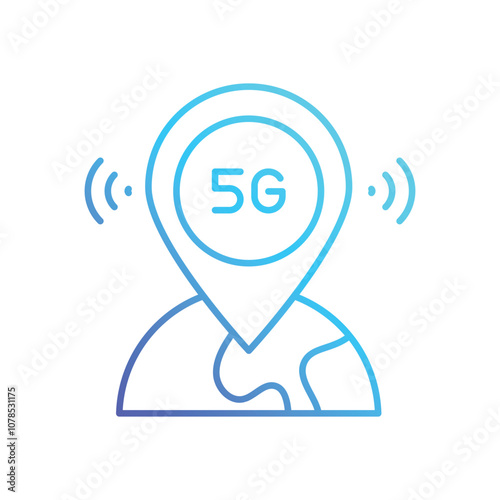 5g Location vector icon