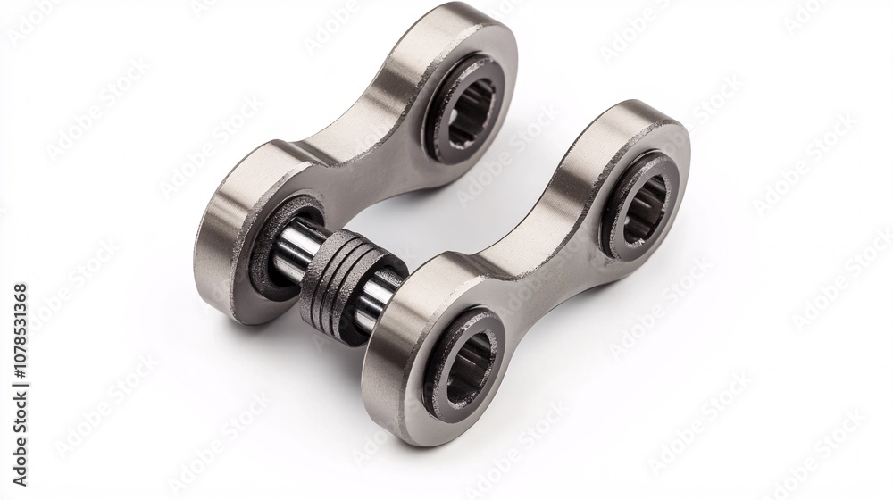 Close-Up of a Metallic Link: A Study in Mechanical Precision and Industrial Design Close-Up of a Metallic Link: A Study in Mechanical Precision and Industrial Design