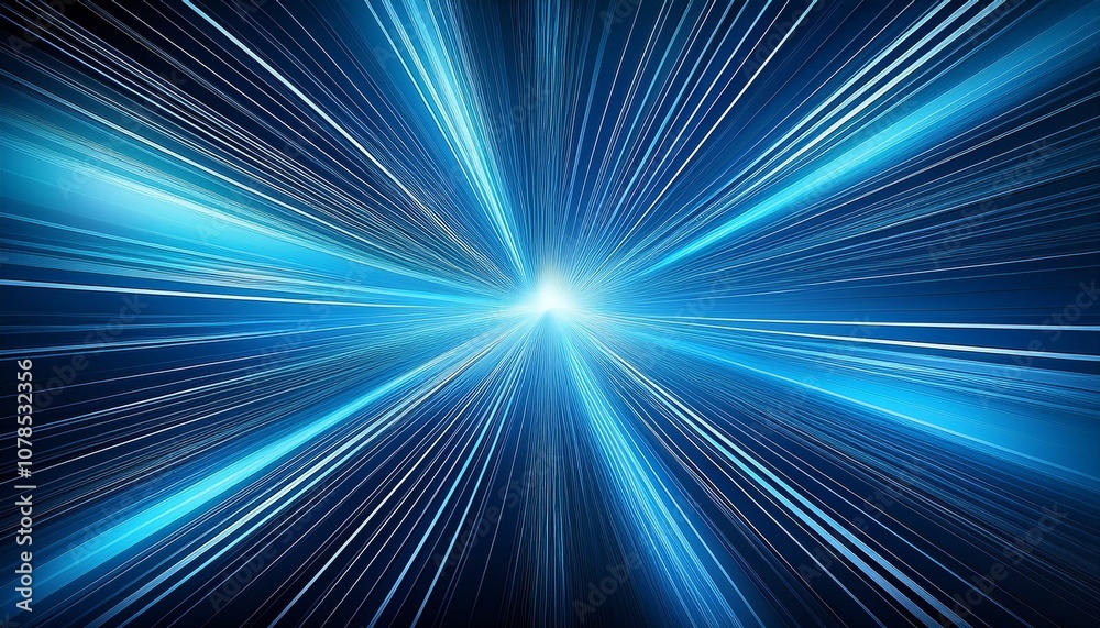 abstract clean blue burst light lines modern background