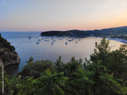 Parga town on the seashore of Ionian Sea, Greece