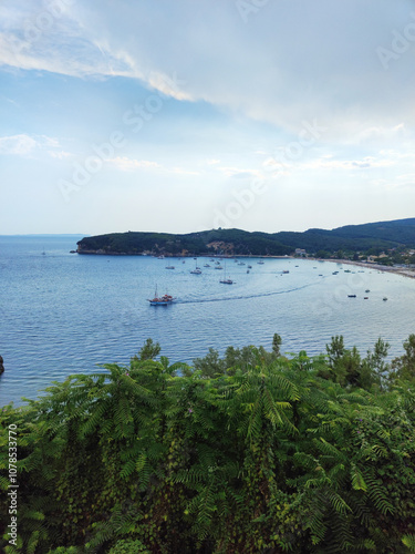 Parga town on the seashore of Ionian Sea, Greece