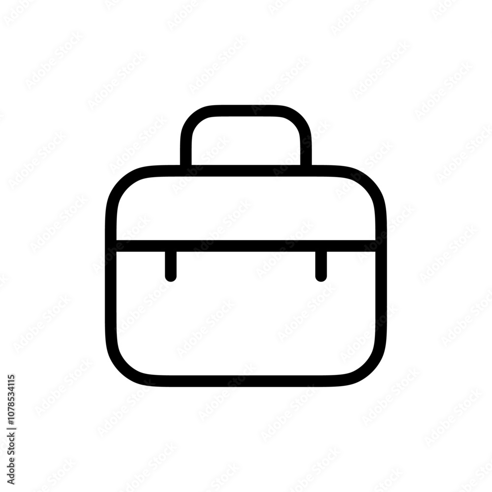 Briefcase icon Outline vector for web ui