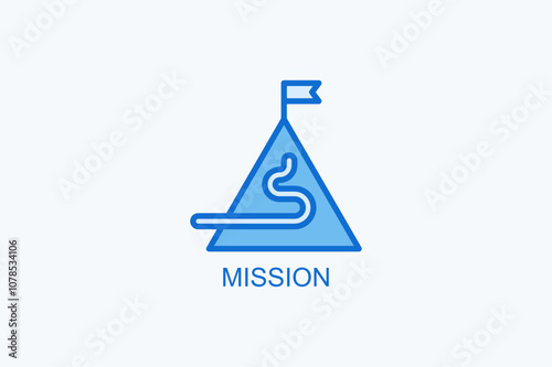 Mission Vector Icon Or Logo Illustration