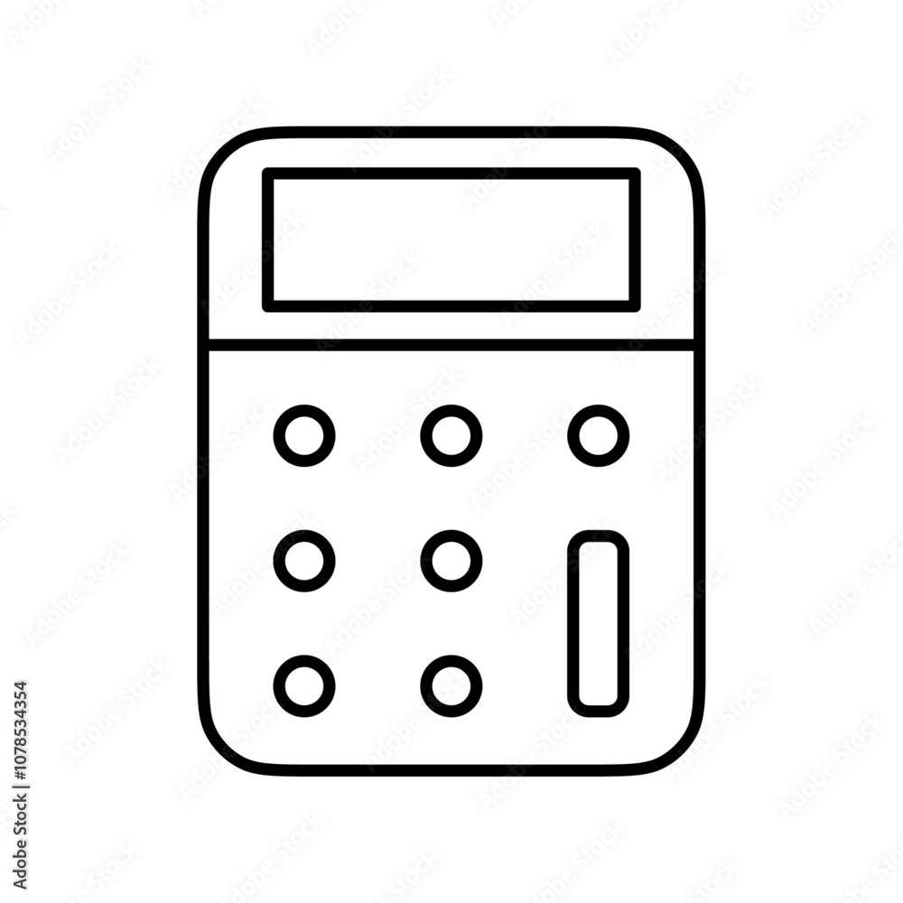 Calculator icon Outline vector for web ui Calculator icon Outline vector for web ui