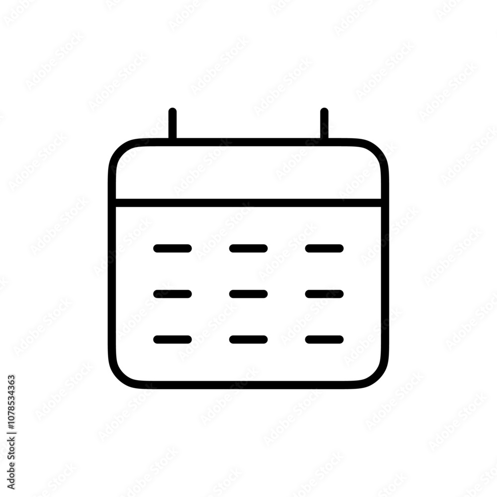 Calendar icon Outline vector for web ui Calendar icon Outline vector for web ui