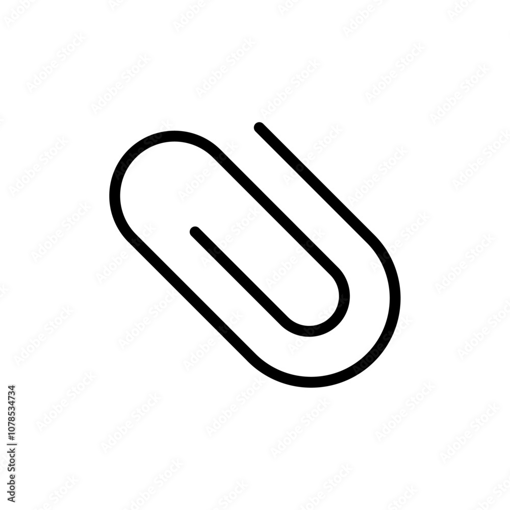 Clip icon Outline vector for web ui Clip icon Outline vector for web ui