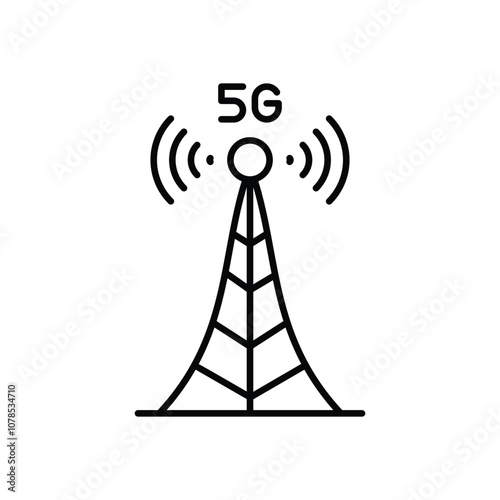 5g Network Tower vector icon