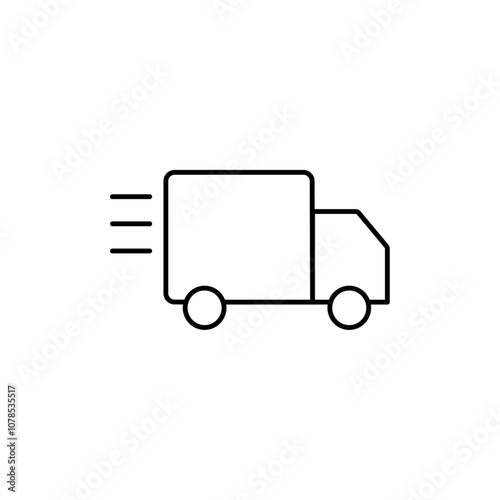 Delivery icon Outline vector for web ui