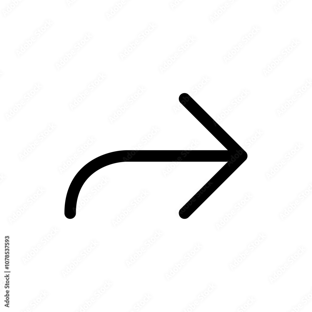 Forward icon Outline vector for web ui Forward icon Outline vector for web ui