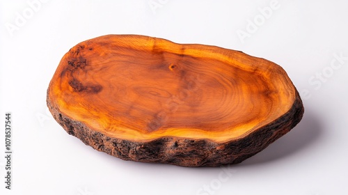 Slice of a Tree on white background